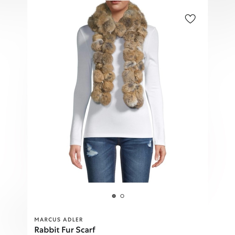 Marcus Adler Tan Fur Scarf holiday gift